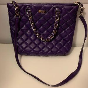 Purple quilted Kate Spade crossbody